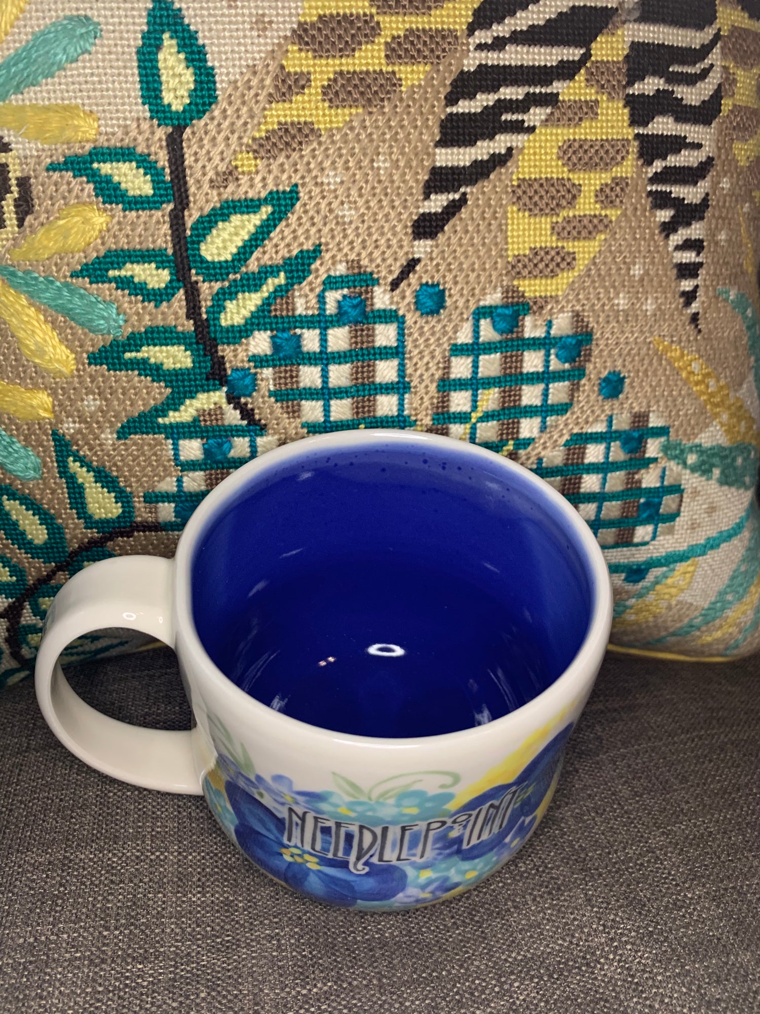 Large Mug - Blue Floral